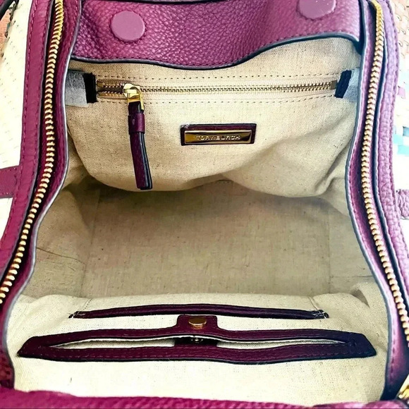 NWOT Tory Burch Half-moon Woven Leather Satchel In New Ivory - Picture 11 of 15